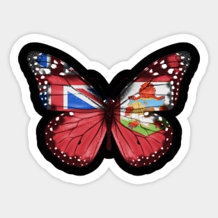 Bermudian Flag  Butterfly - Gift for Bermudian From Bermuda Sticker